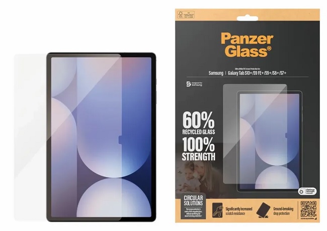 Protector de sticlă  PanzerGlass - Ultra Wide Fit, Galaxy Tab S10/S9/S8/S7, transparent