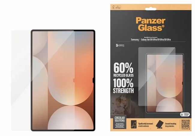 Protector de sticlă  PanzerGlass - Ultra Wide Fit, Galaxy Tab Ultra S10/S9/S8, transparent
