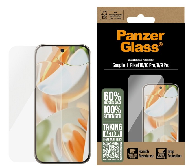 Protector de sticlă  PanzerGlass - Ultra Wide Fit, Google Pixel 9/10, transparent