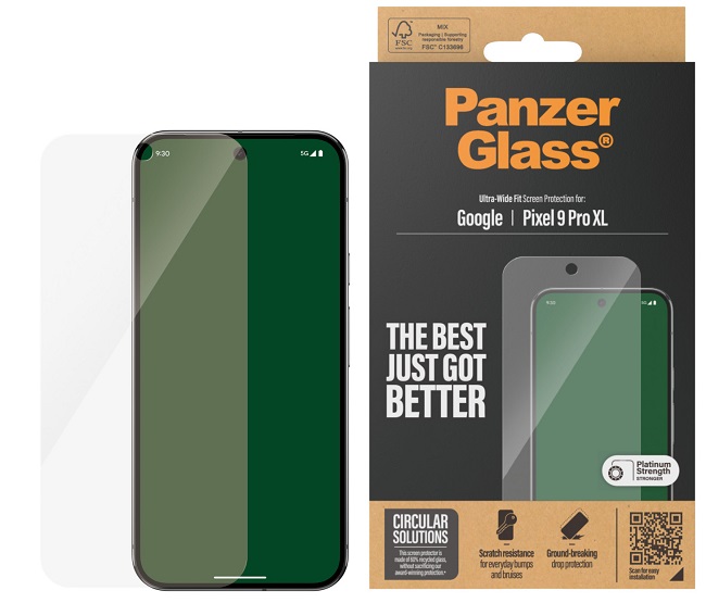 Protector de sticlă  PanzerGlass - Ultra Wide Fit, Google Pixel 9 Pro XL, transparent