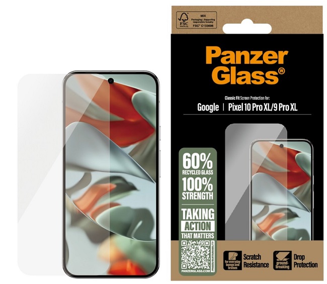 Protector de sticlă  PanzerGlass - Ultra Wide Fit, Google Pixel, transparent