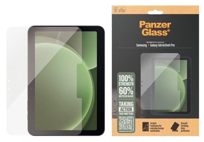 Protector de sticlă  PanzerGlass - Ultra Wide Fit, Samsung Tab Active5 Pro, transparent