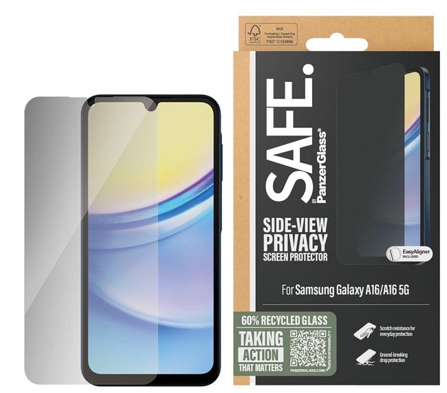 Protector de sticlă  SAFE - Ultra Wide Fit, Galaxy A16, transparent