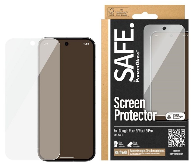 Protector de sticlă  SAFE - Ultra Wide Fit, Google Pixel 9/9 Pro, transparent