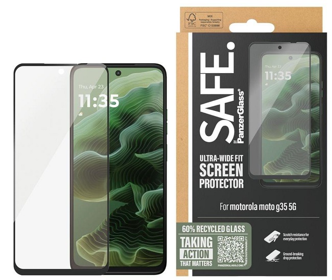 Protector de sticlă  SAFE - Ultra Wide Fit, Moto G56/G35, transparent