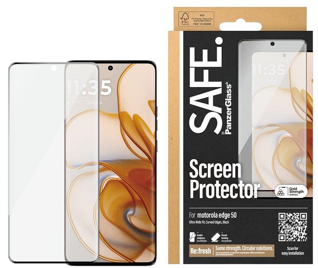 Protector de sticlă  SAFE - Ultra Wide Fit, Motorola  Edge 50, transparent