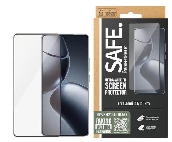 Protector de sticlă  SAFE - Ultra Wide Fit, Redmi 14T, transparent