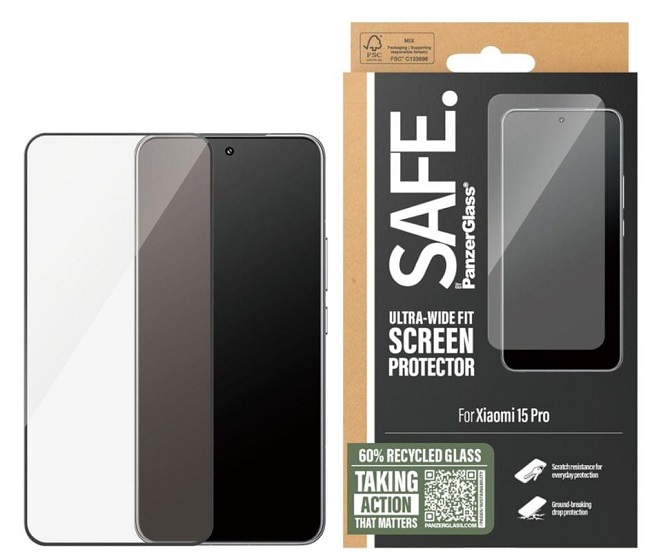 Protector de sticlă  SAFE - Ultra Wide Fit, Redmi 15 Pro, transparent