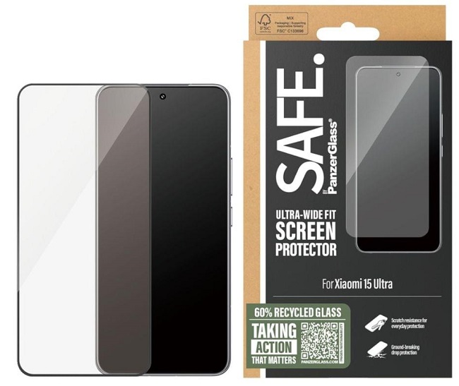 Protector de sticlă  SAFE - Ultra Wide Fit, Redmi 15 Ultra, transparent