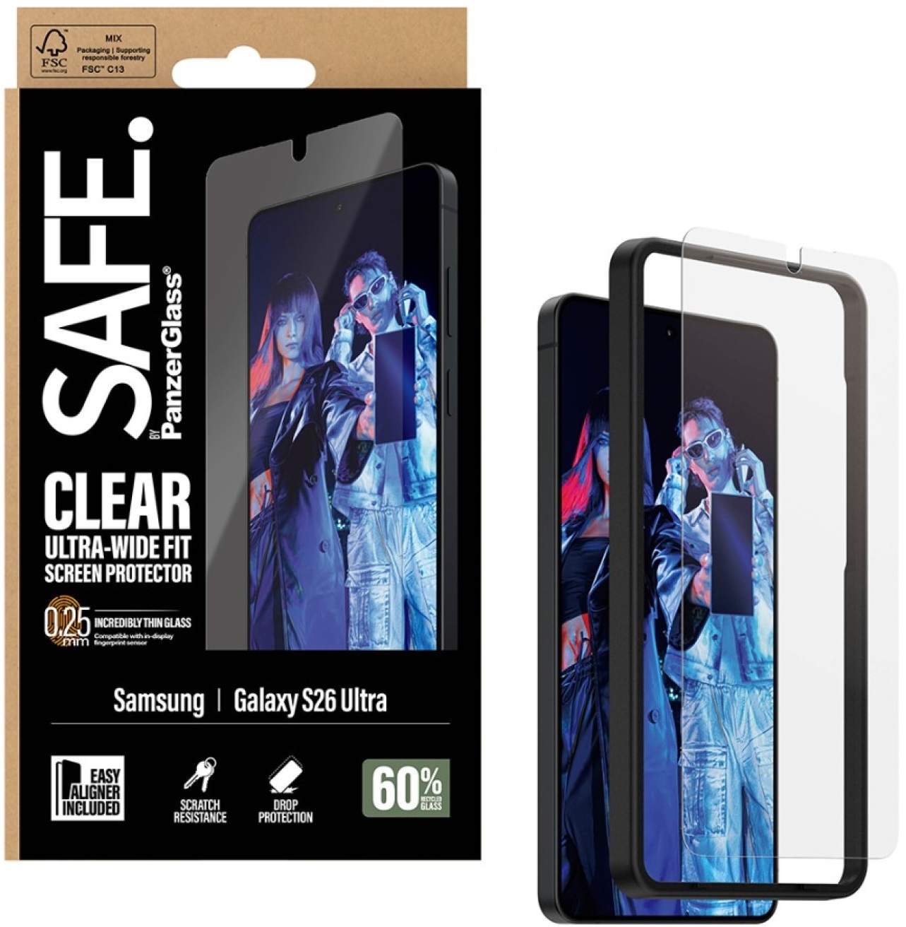 Protector de sticlă  SAFE – UWF w. EasyAligner, Galaxy S26 Ultra