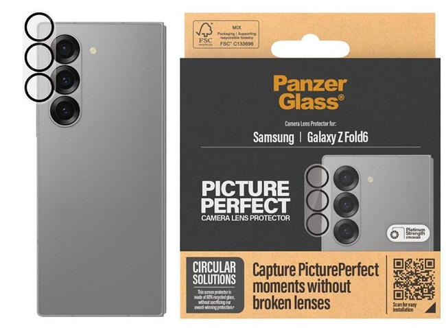 Protector de sticlă pentru cameră PanzerGlass - PicturePerfect Plate, Samsung Z Fold 6, transparent