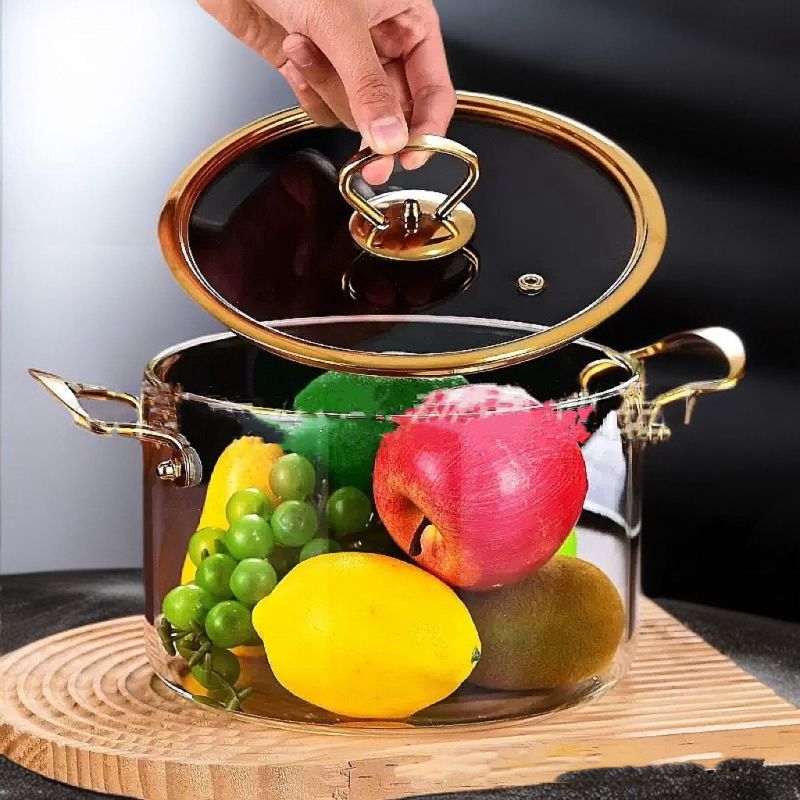 Oală de sticlă Morello - chihlimbar, 3.5 l