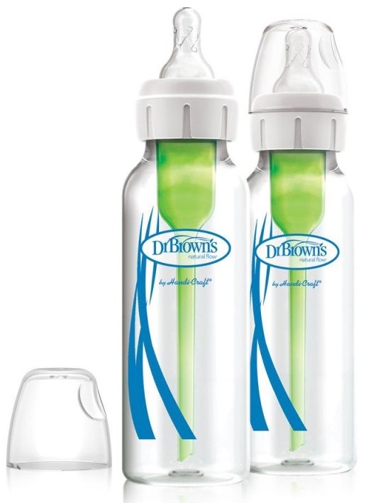 Biberoane din sticlă Dr. Brown's Natural Flow Options+ Narrow, 2 bucăți, 250 ml