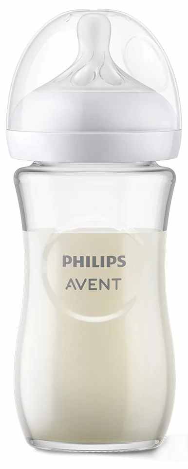 Biberon din sticla Natural Response, 1 luna +, 240 ml, Philips Avent - imagine 4