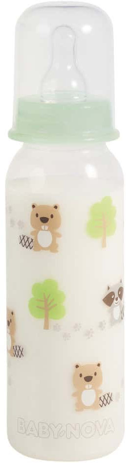 Sticlă standard din plastic Baby Nova - 250 ml, pădure