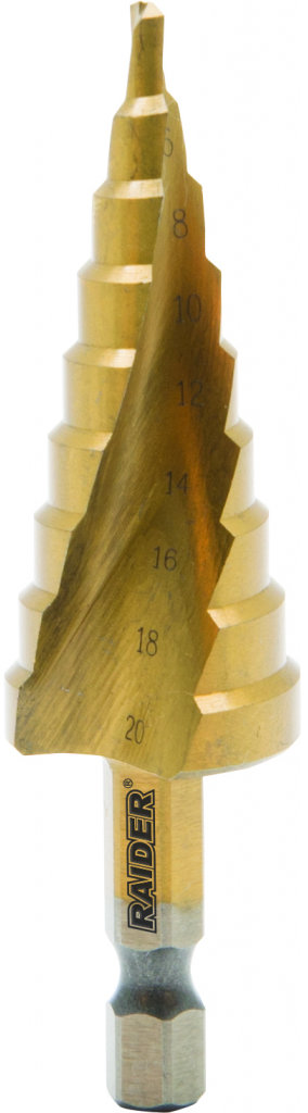 Burghiu treptat Raider - 4-20 mm, HEX 1/4"