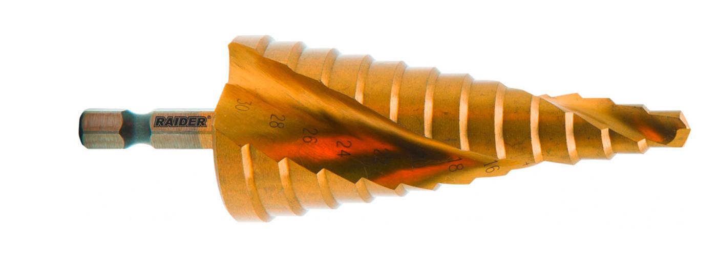 Burghiu treptat Raider - 6-30 mm, HEX 1/4"