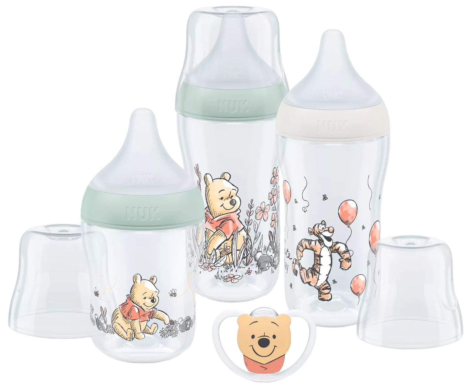 Kit de pornire din 4 piese Nuk Perfect Match - Temperature Control, Disney