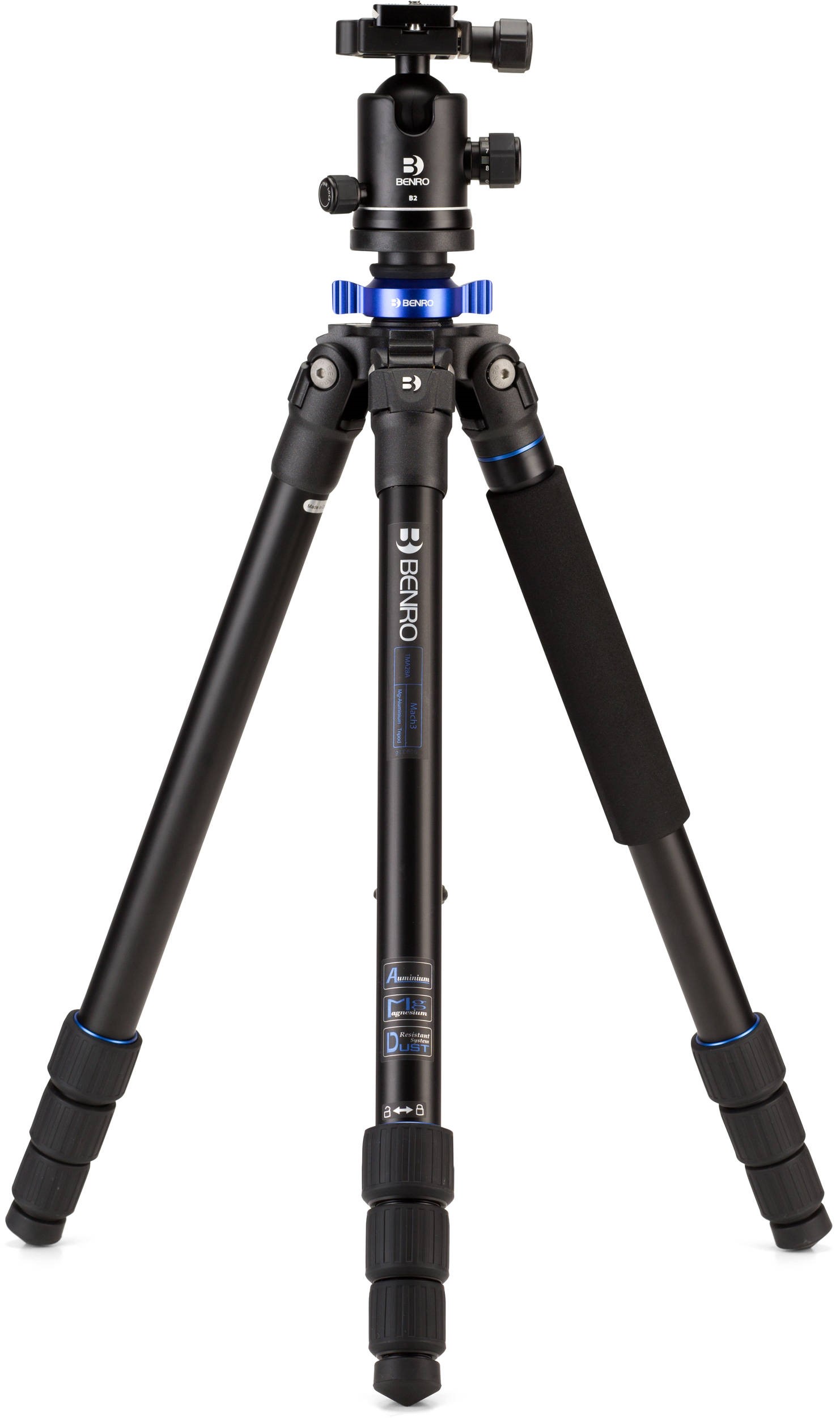 Trepied Benro - Mach3 Series 2 AL + B2, 42-165 cm, negru