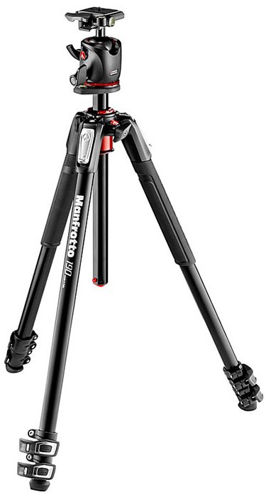 Trepied Manfrotto - 190XPro3, cu cap BHQ2, 9-171.5cm, negru