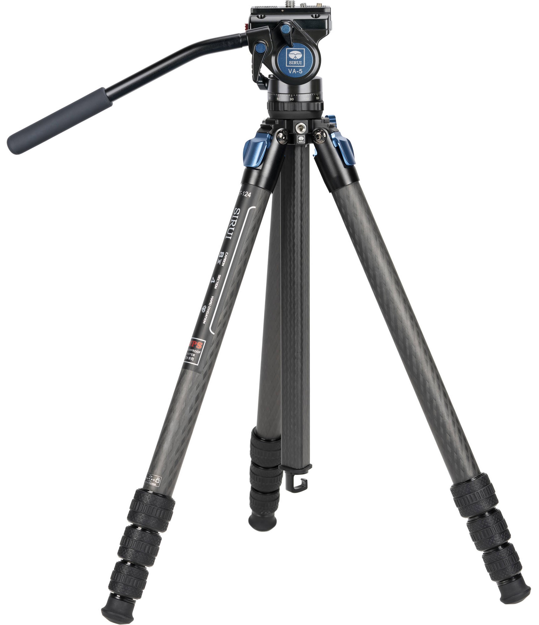 Stativ SIRUI - ST-124, cu cap de video VH-5, 38-158cm, negru