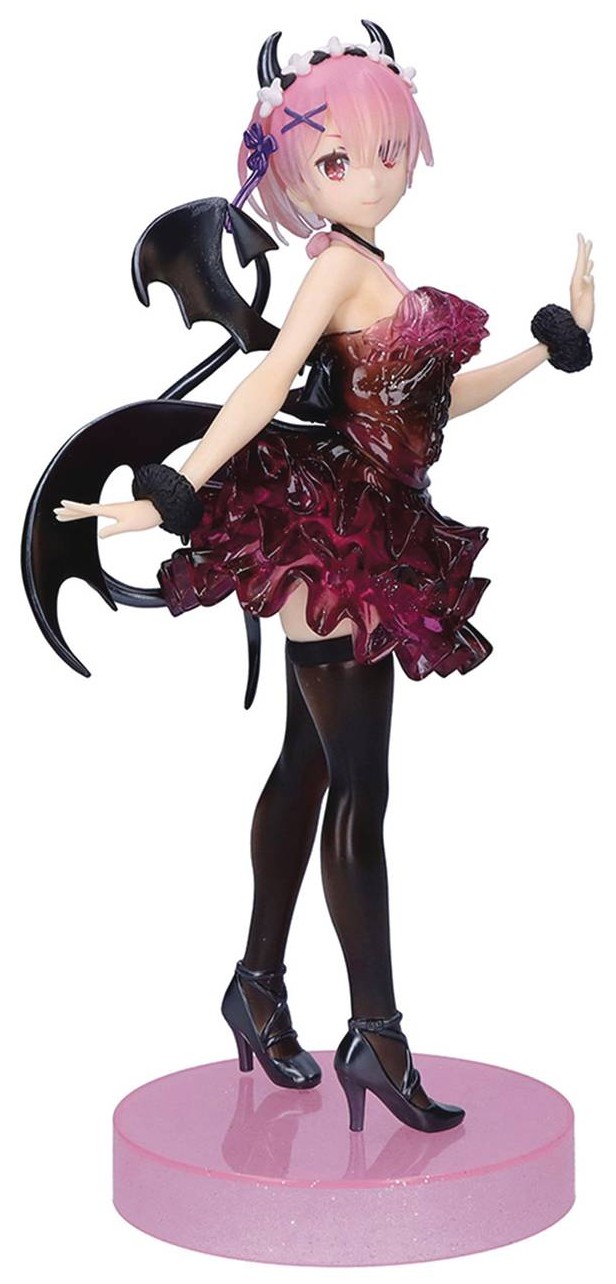 Statuetă Banpresto Animation: Re:Zero Starting Life in Another World - Ram (Clear &amp; Dressy), 22 cm