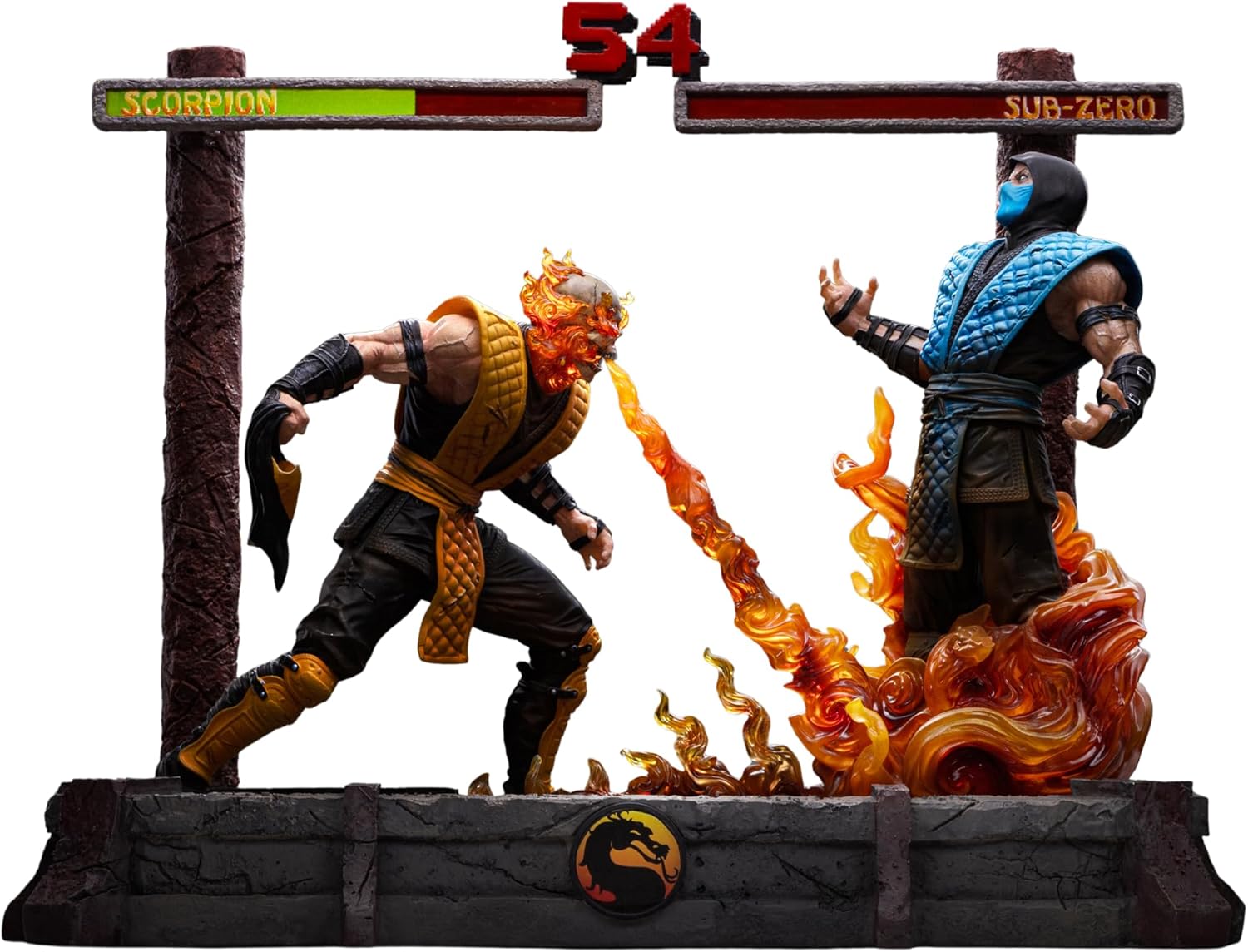Statuetă Iron Studios Games: Mortal Kombat - Scorpion Fatality (Deluxe) 1/10, 27 cm