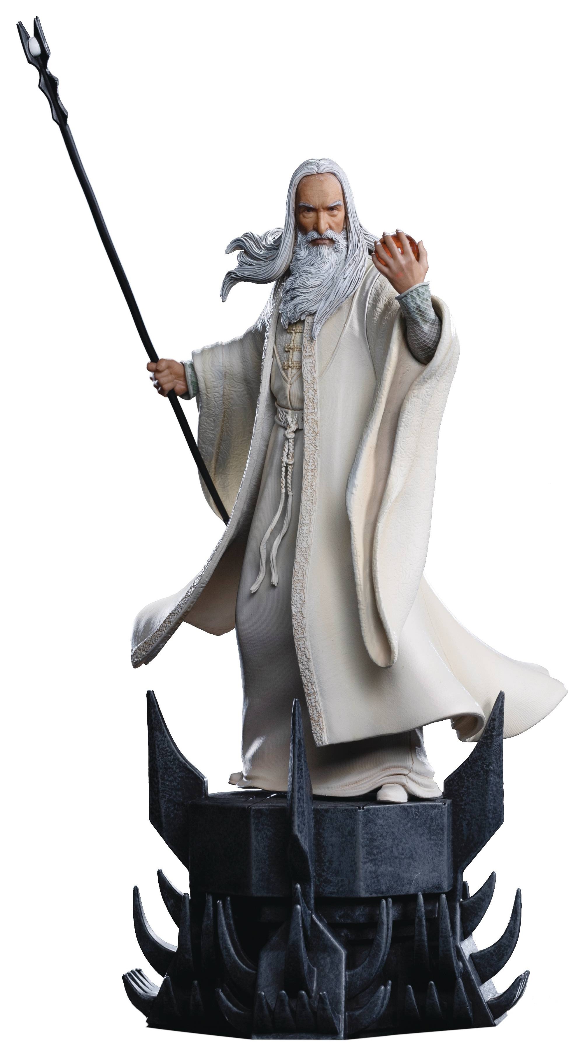 Statuetă Iron Studios Movies: The Lord of The Rings - Saruman (1/10), 29 cm