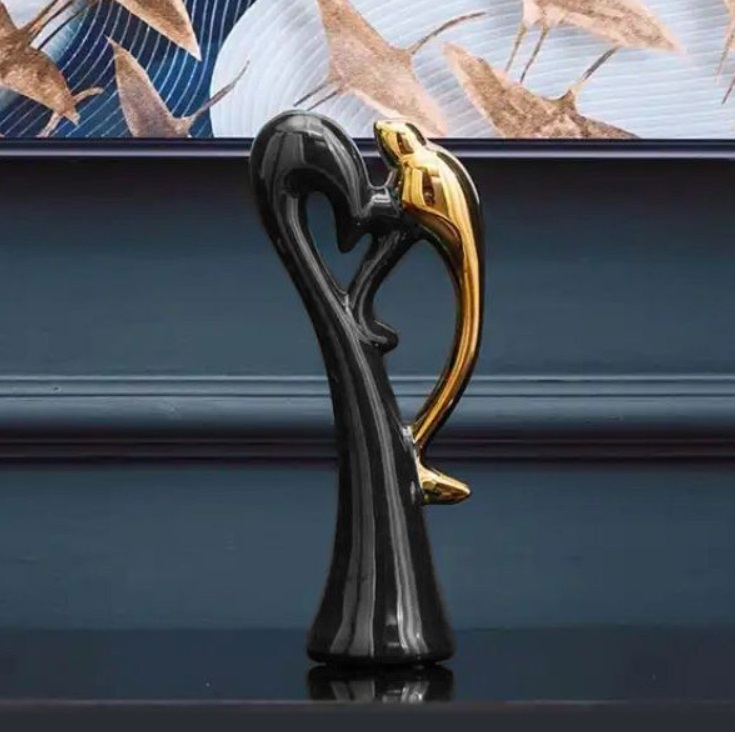 Statuetă Morello - Bird Black &amp; Gold, 24 х 10.5 х 6.5 cm