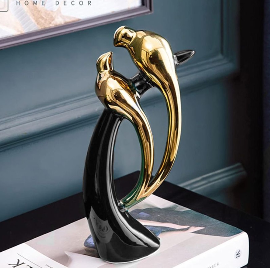 Statuetă Morello - Bird Black &amp; Gold, 26 х 13 х 6.5 cm