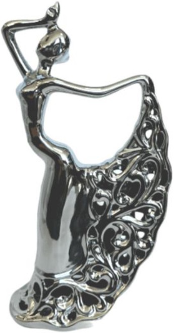 Statuetă Morello - Dancing Lady Silver, 30 х 16.5 х 8 cm