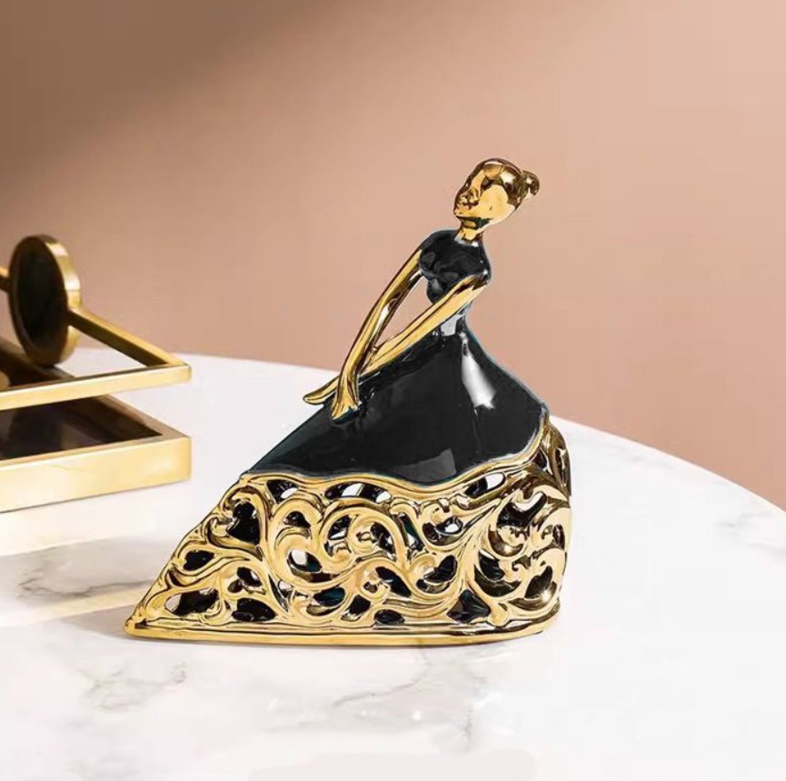 Statuetă Morello - Lady Black &amp; Gold, 20 х 19 х 7.5 cm