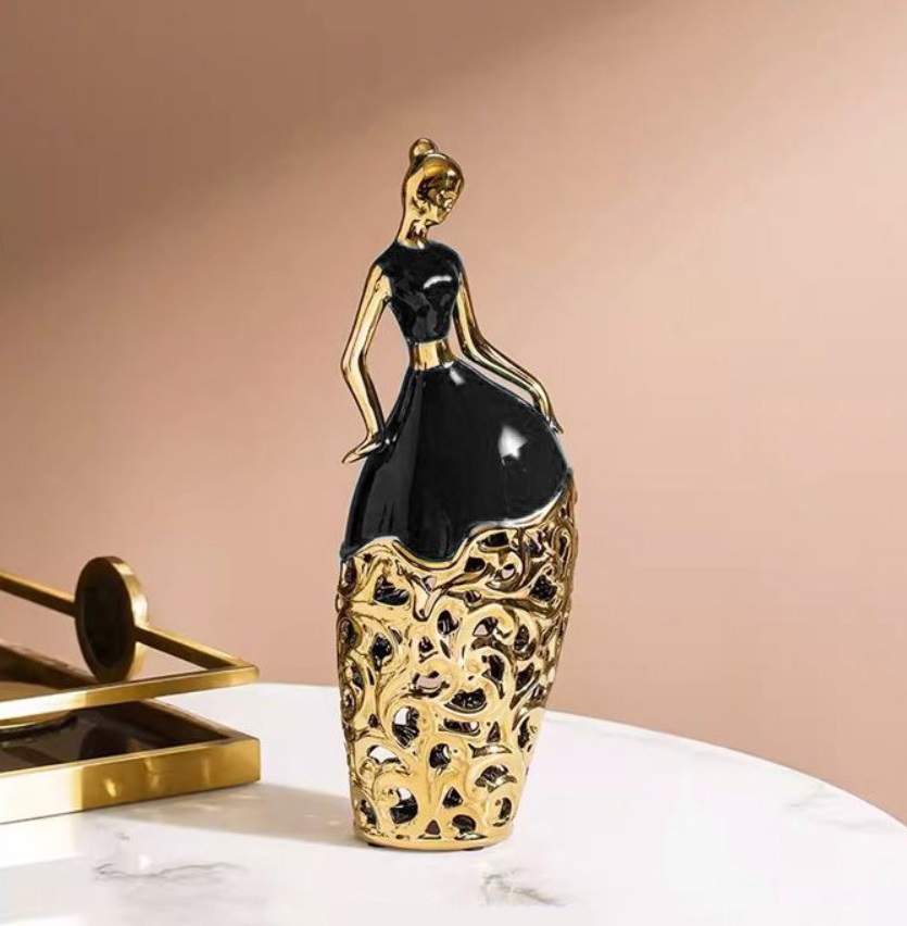 Statuetă Morello - Lady Black &amp; Gold, 31.5 х 10 х 7.5 cm