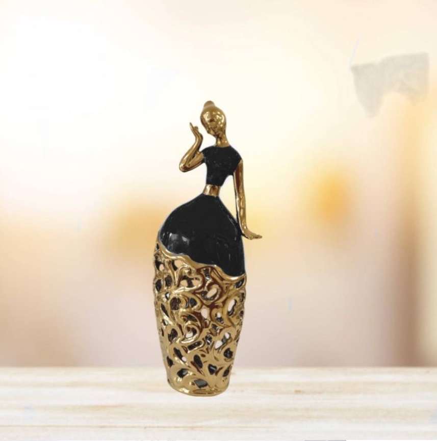 Statuetă Morello - Lady Black &amp; Gold, 31 х 10 х 7.5 cm