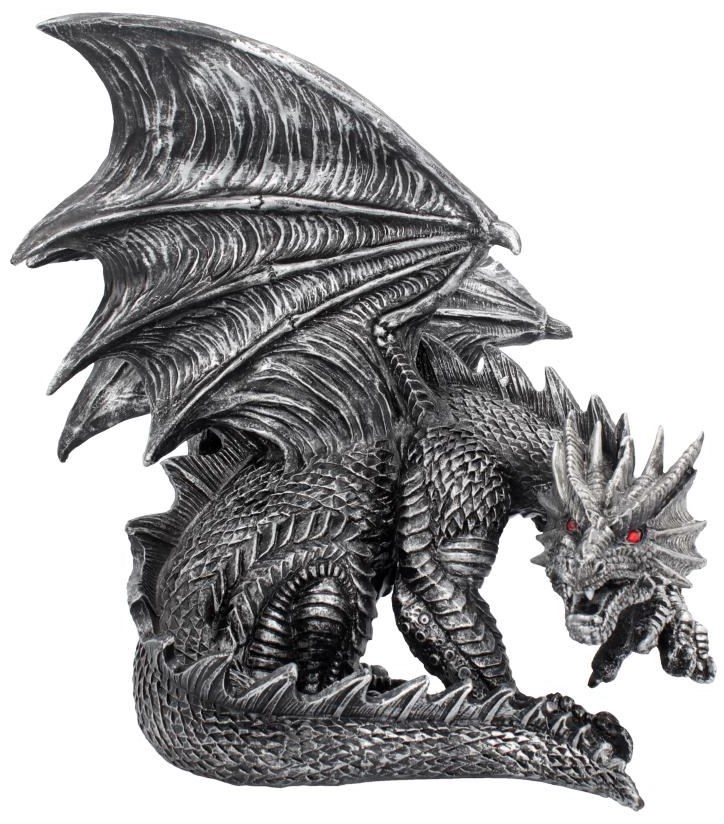 Statuetă Nemesis Now Adult: Dragons - Obsidian Dragon, 25 cm