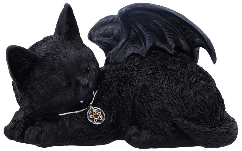 Statuetă Nemesis Now Adult: Gothic - Cat Nap, 18 cm