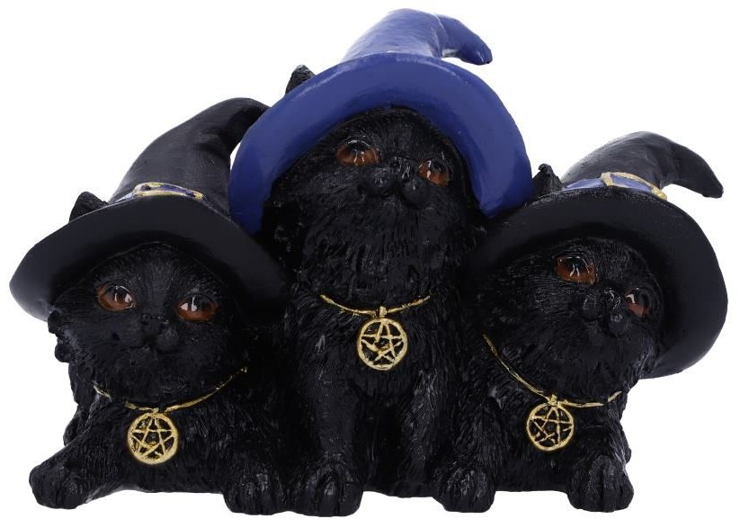 Statuetă Nemesis Now Adult: Gothic - Familiar Felines, 9 cm