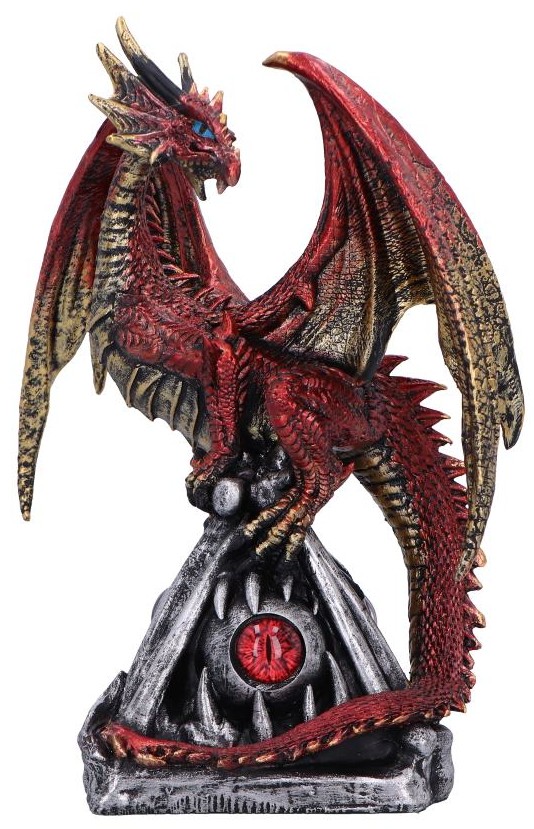 Statuetă Nemesis Now Fantasy: Dragons - Guardians Gaze (The Fierce Flame Dragon), 16.5 cm