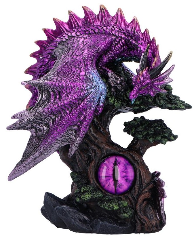 Statuetă Nemesis Now Gothic: Dragons - Draconic Seer (Purple Dragon Eye), 17 cm