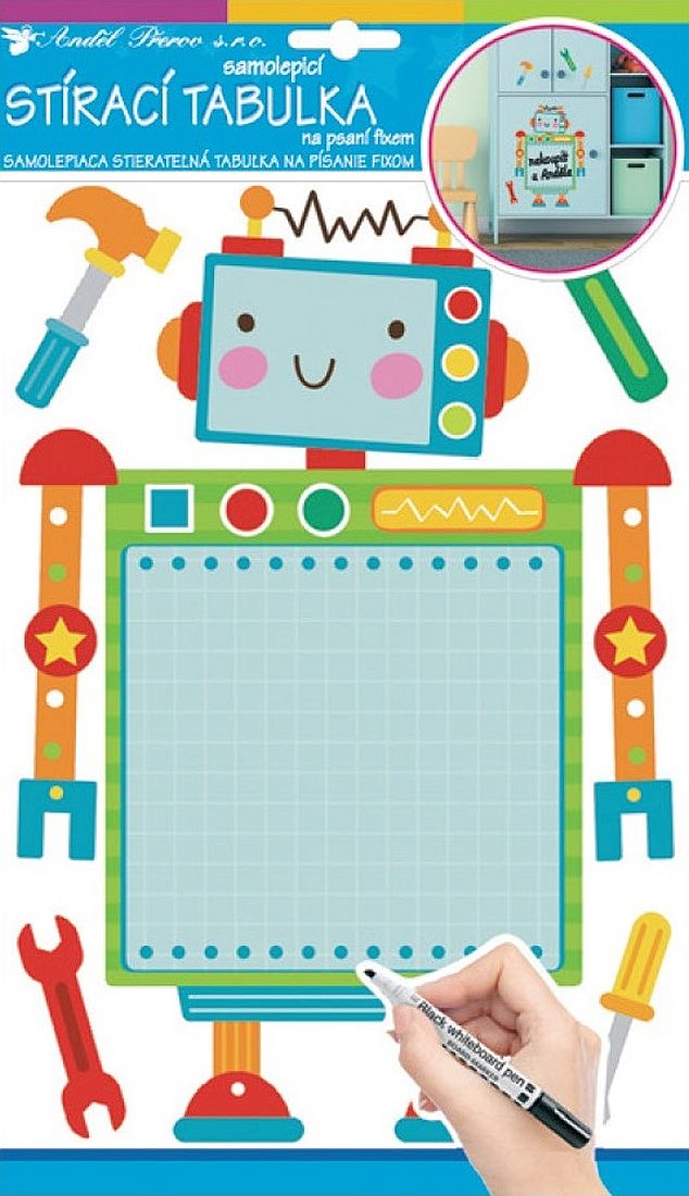 Sticker tablă albă Andel Prerov - Robot