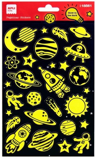 Stickere care lumineaza in intuneric Planete si navete