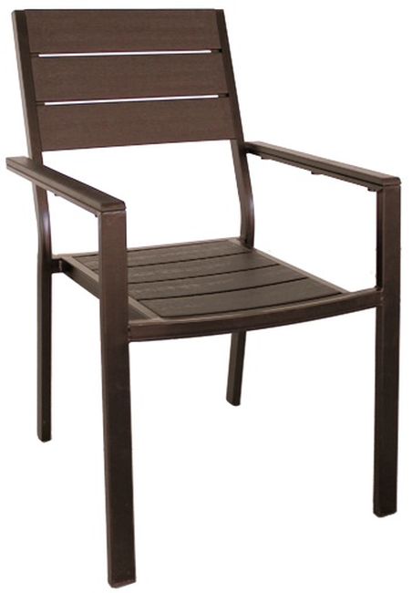 Scaun cu cotiere  Horecano - maro