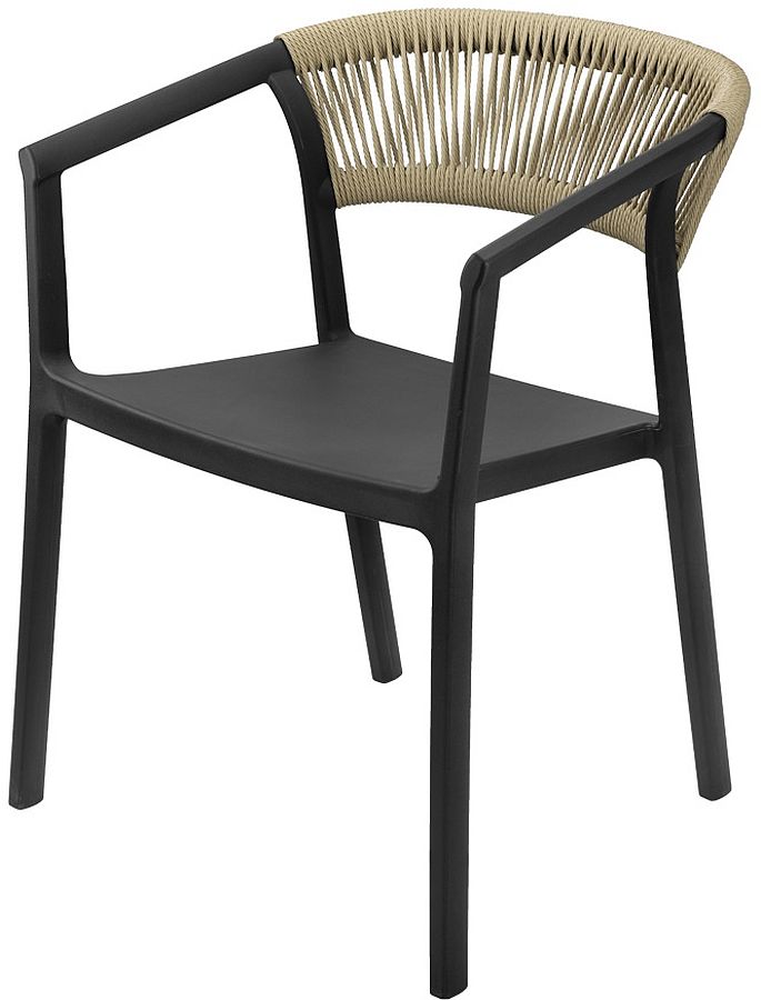 Scaun cu cotiere  Horecano - Paris, negru