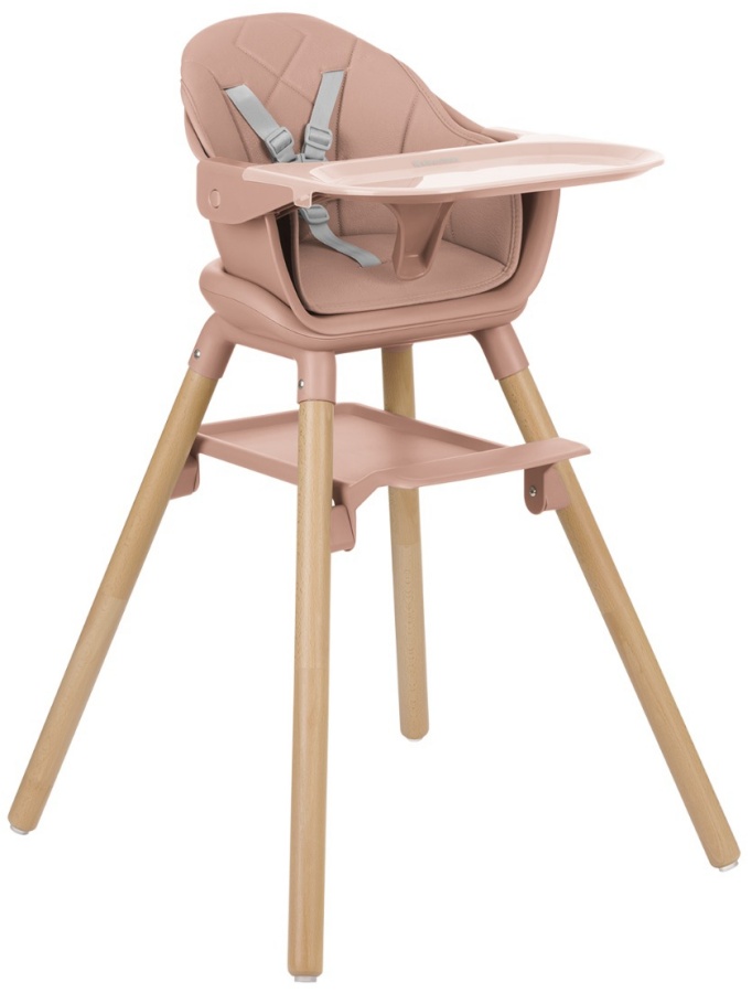 Scaun de masă 2 în 1 KikkaBoo - Woody, Pink