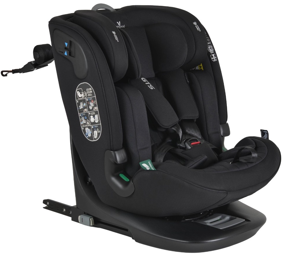 Scaun auto Cangaroo - GTS, 360°, IsoFix, I-Size, 40-150 cm, Black-ink