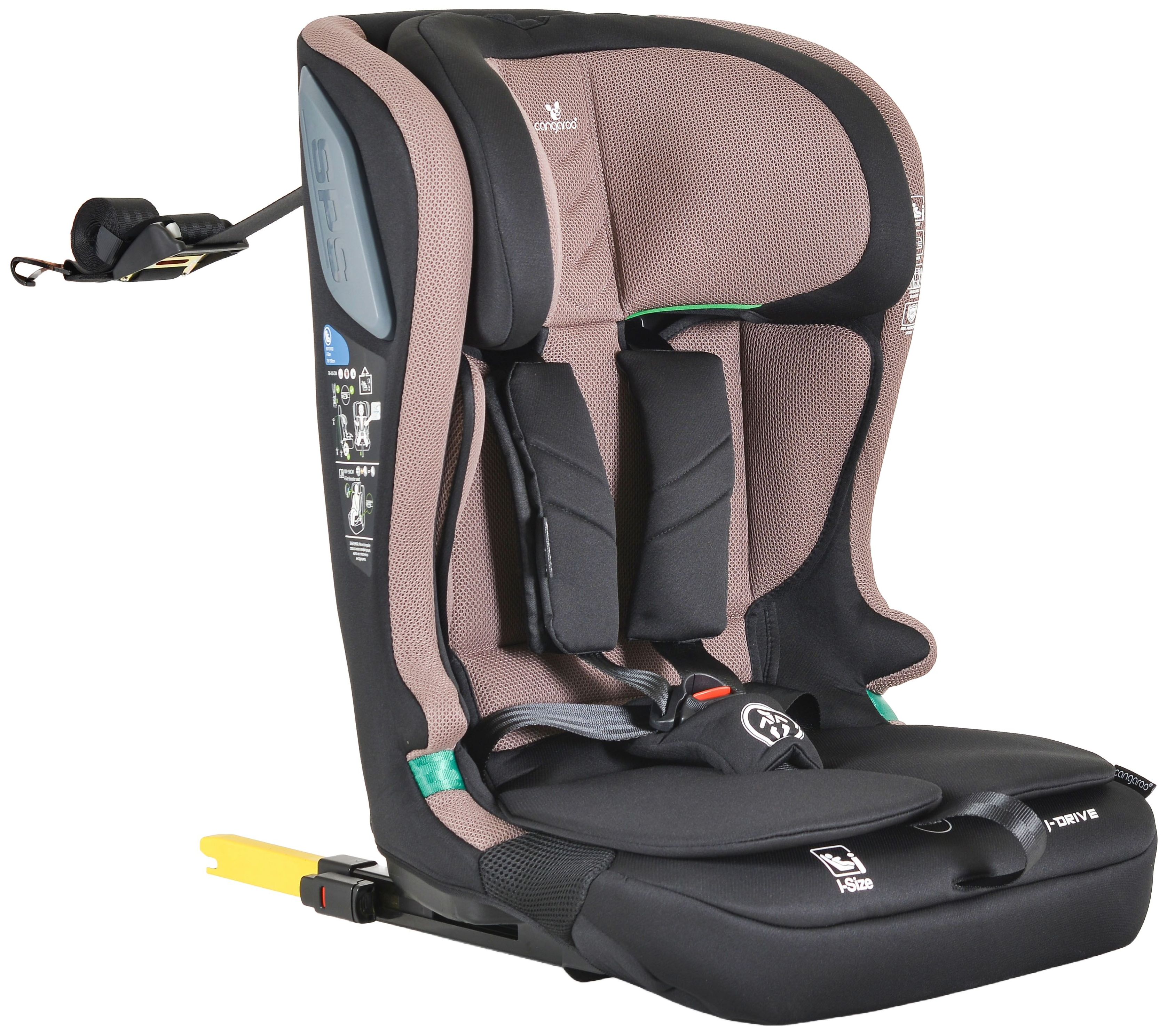 Scaun auto Cangaroo - iDrive, i-Size, IsoFix , 76-150 cm, Powder-Puff