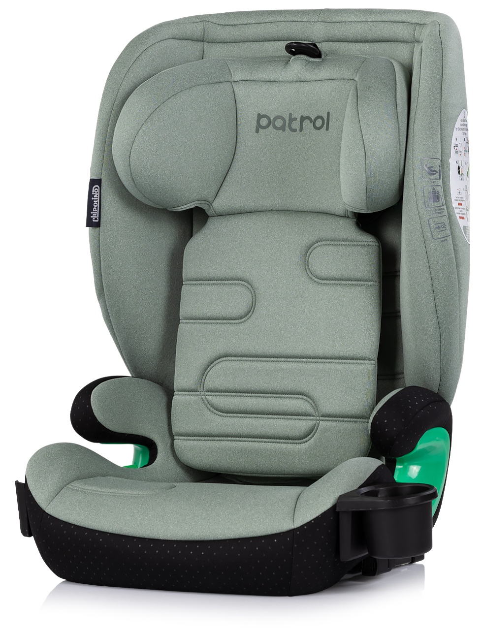 Scaun auto Chipolino - Patrol, i-Size, cu IsoFix, 100-150 cm, Matcha