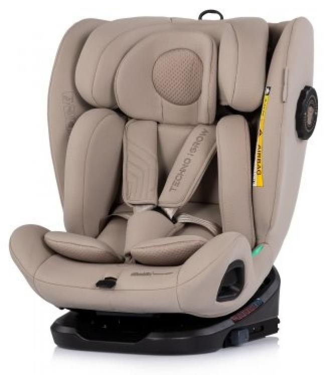 Scaun auto Chipolino - Techno Igrow, 360°, cu IsoFix, i-Size, latte
