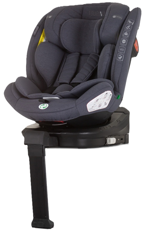 Scaun auto Chipolino - Torino, 360°, IsoFix, i-Size, 40-150 cm, granit