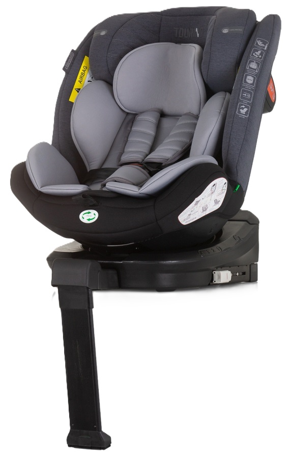 Scaun auto Chipolino - Torino, 360°, IsoFix, i-Size, 40-150 cm, amestec gri